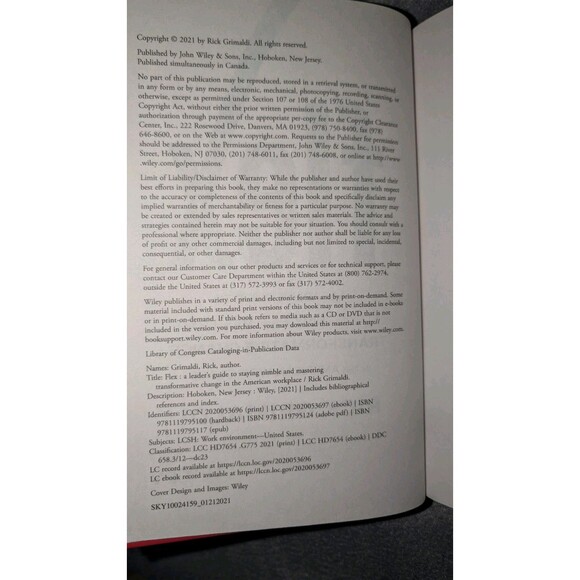 FLEX Rick Grimaldi SIGNED Hardcover Leader's Guide Nimble Change 2021 Wiley MINT - Picture 6 of 12